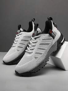 All Black Mesh Breathable Casual Shoes, Slip-On Lightweight Slouchy Shoes, Non-Slip Soft Bottom Shoes, Honeycomb Mesh Breathable Casual Shoes, One-Touch, Commuting & Walking Lightweight Versatile, Suitable For Commuting, Walking, Simple And Versatile Style, Suitable For Those Pursuing Comfort And Low-Key Style. - Grey - View 1