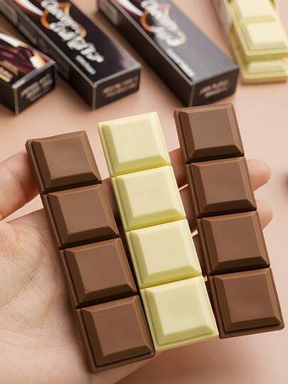 1PC/2pcs – 3.93inch Simulated Chocolate Fun Erasers, High-Appeal Design Suitable For Students' Exam And Drawing Scenarios. Non-Abrasive Erasers For Study Supplies, Ideal For Classroom Rewards And Prizes, Fun Carnival Party Gifts, Essential Small Gifts For Back-To-School Season, And For Gifting.