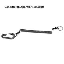 CYPNAlomejor Cordón de Pesca Resorte de  Retráctil Cuerdas en Espiral Llavero Accesorios para Alicates Herramientas de Navegación NegroFashion - 219614238 - Ver 5