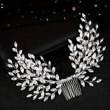 1pc Elegant Glass Hair Comb, Bridal Wedding Hair Accessory, All Season - Color - View 3