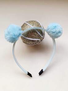 1个可爱毛绒发箍，黑/红/黄三色可选，女孩发饰，时尚日常佩戴头饰，红色 - 黃色 - 查看 17