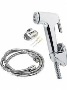 手持式冲洗喷头 - 不锈钢可调节水压尿布喷头带软管，适用于婴儿/女性私处卫生清洁