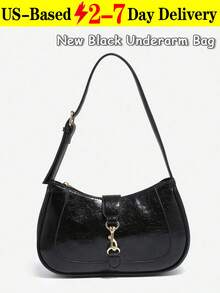 Novachic,1pc Retro Minimalist Hook Decor Adjustable Shoulder Strap Crescent Shape Bag, Suitable For Date, Outing, Party,Valentine's Day, Valentines, Valentines Day, Bag Charm, Purse Charm, Bag Charms, Beach Accesories For Women, Beach, Beach Bag, Vacation Essentials, Airplane Travel Essentials, Cruise Essentials, Valentines Gift, Valentine's Day Gift [US-Based Shipping]. - 黑色 - 查看 11