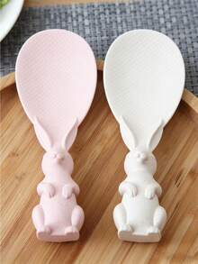 Rabbit Shaped Rice Spoon, Kitchen Shovel, Standing Cooking Tools, Rice Cooker Supplies,Flatware Serving Spoons Rice Servers, Cute Kitchen Non-Stick Rabbit Rice Paddle Spoon Tool, Pp Shape Standing Rice Spoon, Non-Stick, Stand-Up Rice Spoon, For Kitchen, Birthday Gift, New Year Gifts - Multicolor - View 8