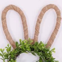 Corona di Pasqua con coniglietto, corona di coniglietto con foglie di eucalipto, corona festiva, protettiva dai raggi UV, adatta per appendere su portici esterni, armadi interni e decorazioni murali per abbigliamento. - Verde - Visualizzare 4