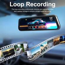 4K 9.66" Curved Mirror Dash Cam - 2.5D Touch Screen With Free 32GB Card & Bonus Gift, Super Night Vision Front And Rear Backup Camera, Auto Dimming Anti-Glare, 170° Wide Angle, Loop Recording - Luxury Edition:4K Dual dashcam+32G Card - 查看 7