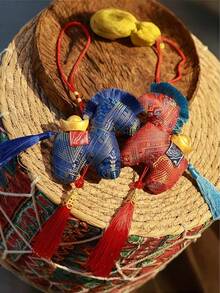 10件套中国新年挂饰，吉祥马摆件，中国农历新年家居装饰，春节派对礼品，办公桌礼物，中国新年摆件，汽车窗挂饰 - 彩色 - 查看 9