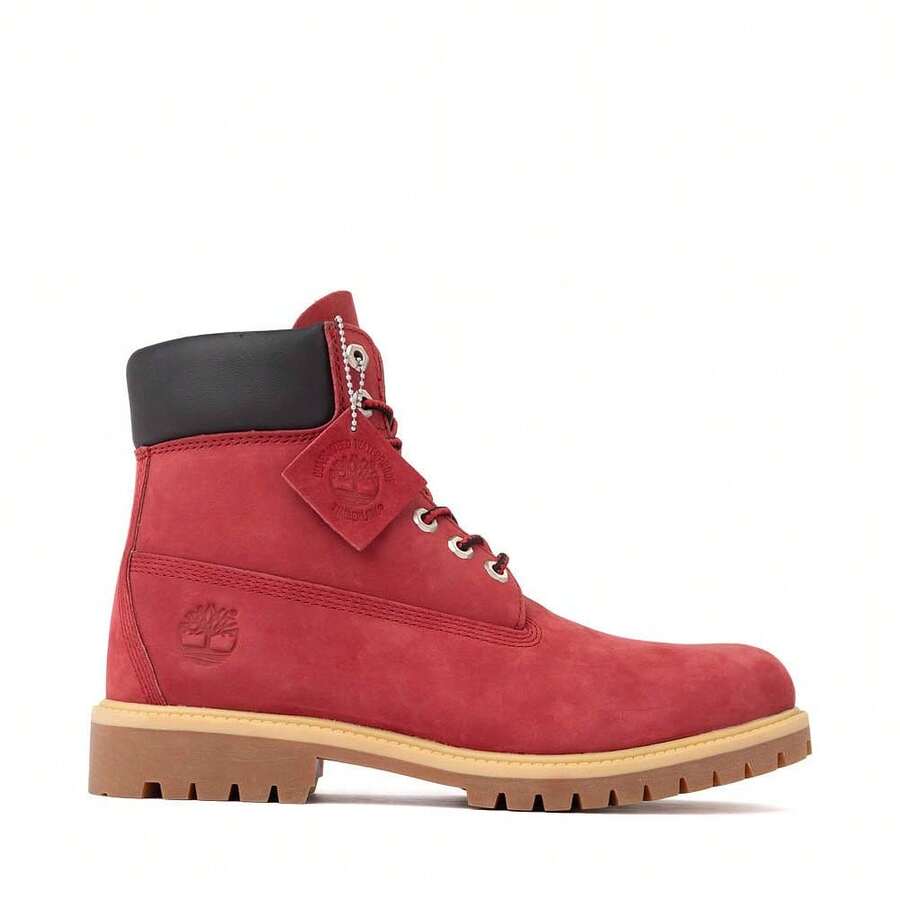 Men's Timberland Prem. 6In Lace Waterproof Boot Dark Red Nubuck (TB0A41MW EQ1) - 紅色 - 查看 1