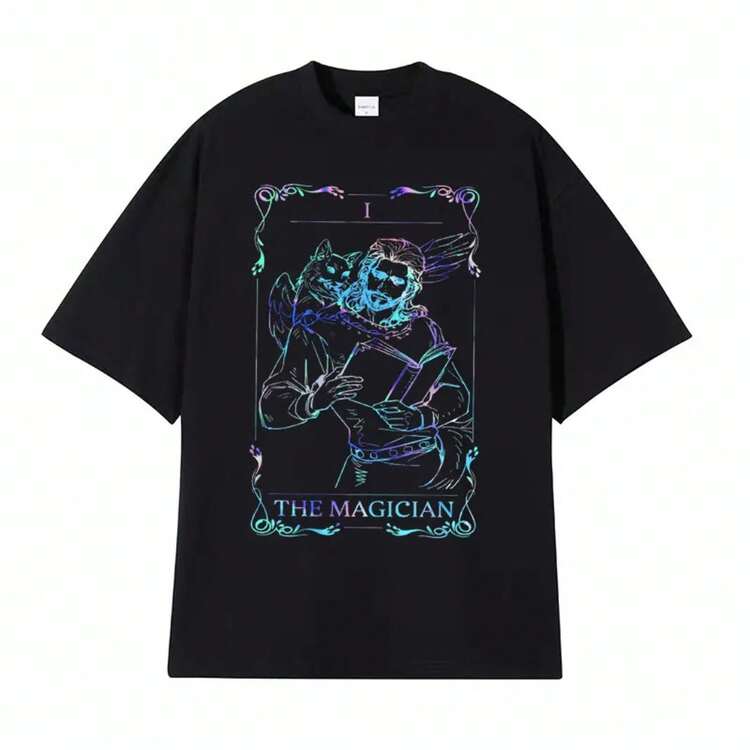 Camiseta vintage Gortash Limited Gale Baldurs G 3, camiseta de manga corta Gale Dinner Cat Book, moda gótica para hombres y mujeres, camisetas Y2k - Negro - Añade 10