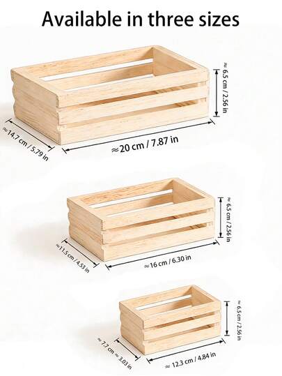 Open Top Wooden Storage Box, Natural Wood Material, Suitable For Desk, Bedroom, Closet, Office, Living Room, Multi-Purpose Small Item Organizer, Decorative Vintage Wooden Storage Box, Cosmetic And Desktop Organizer, Storage Box, Cube Storage Box, Wooden Box, Storage Container, Desktop Organizer