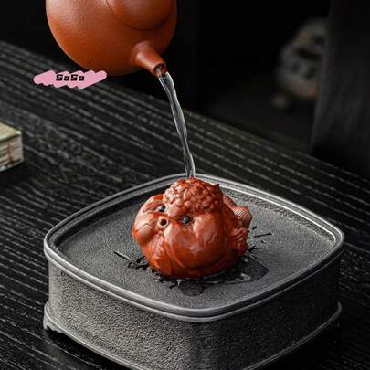 1 pieza de arcilla púrpura, barro rojo, juego deé para mascotas, accesorio de burbujeante, pequeño que escupe, adorno de mesa para la ceremonia delé