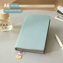 New A6 Notebook, Thick & Portable Soft Leather Notebook, Ins Style Business Pocket Notepad, Recommended As Valentine's Day, Birthday, Gift, Holiday Gift - Multicolor - View 7