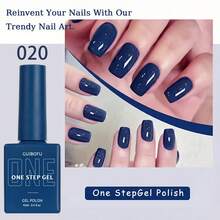 15ml Midnight Navy Blue One Step Gel Polish 3 In 1 Dark Deep Blue No Base Top Coat Needed Classy Winter Night Sky Color For Formal Events DIY Manicure Bottle Color Matches Gel - Navy Blue - View 3