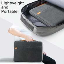 CYPNJETech Funda Portátil para MacBook Air/Pro 13-16 Pulgadas Notebook Funda Impermeable con Asa Portátil y Bolsillo para AccesoriosFashion - Gris oscuro - Ver 7