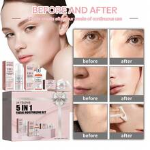 5-In-1 Face Moisturizing Set, Deep Moisturizing & Hydrating, Brightens Dull Skin, Firms & Improves Skin Elasticity, Collagen Face Kit, Valentine's Day And Mother's Day Gifts Skincare - 臉部保濕套裝 - 查看 9