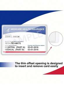 10 chiếc bao đựng thẻ bảo hiểm y tế/thẻ an sinh xã hội bằng nhựa PVC trong suốt, chống thấm nước - Bao đựng thẻ bằng nhựa vinyl trong suốt, thích hợp cho thẻ bảo hiểm, thẻ an sinh xã hội, thẻ tàu điện ngầm, bằng lái xe hoặc các loại thẻ khác, có thể dùng làm ví đựng thẻ, ví đựng danh thiếp, ví đựng thẻ tín dụng, ví đựng thẻ ID, dùng được cho cả nam và nữ. - Nhiều màu - Xem 3