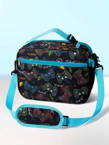 1pc Colorful Cartoon Print High Cost-Effective Large Capacity Insulated Lunch Bag, Portable Handheld Shoulder Crossbody Thermal Bag With Shoulder Strap, Ice Pack, Lunch Box And Bento Bag, Suitable For Work And Outdoor Activities - Multicolor - View 18