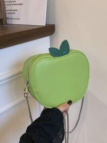 New Minimalist Fashion Versatile Fruit Chain Crossbody Bag For Women - Green - View 12