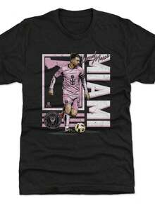 Mens 500 Level Lionel Messis Black  Miami CF State Premium Tri-Blend T-Shirt - màu đen - Xem 1