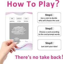 Couple Gifts And Valentine Day Gifts, Date Night Ideas Cards, 42 Romantic Scratch Off Date Card Gifts For Couples, Gifts For Girlfriend And Boyfriend, His Or Her Gifts, Gifts For Wife, Husband - 白色 - 查看 5