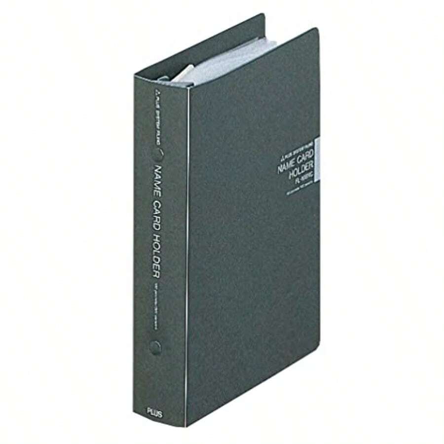 Plus business card holder FL-108NC dark gray 84-281 japan import - como en la foto - Ver 1