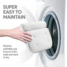 CYPNAlmohada de Baño Almohadas de Lujo para bañera con Malla de Aire 4D y ventosas Antideslizantes Soporte para la Cabeza la Espalda y los Hombros para SPA Bañera Ducha GrisFashion - 219748372 - Ver 6