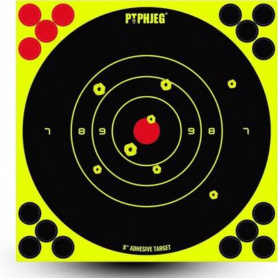Bright Fluorescent Yellow Adhesive Splatter Shooting Targets 8x8 Inches 25/50/ Pack
