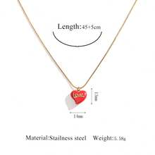 这款简约百搭的304不锈钢红辣椒心形吊坠项链，适合女性日常佩戴，尽显精致优雅。 - 金色 - 查看 11