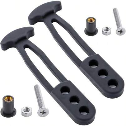 2 Pcs Boat Telescoping Ladder Strap, 3 Adjustable Mounting Holes 2 Step 3 Step Ladder