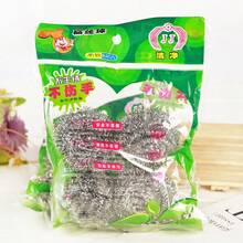 1 pieza/4 piezas/6 piezas Juego de cepillos multiusos de acero inoxidable - Esponjas de limpieza de cocina y baño empaquetadas higiénicamente, adecuadas para ollas, sartenes, estufas y vajilla - Multicolor - Ver 5