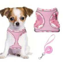 [Reflective Puppy Harness] Soft Mesh Reflective Puppy Pet Chest Harness Set | Easy Walking, Running, Training Safety Belt For Dogs - Anti-Escape Dog Safety Belt - Multicolor - View 16