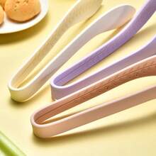 1Pcs Pinzas de Silicona para Parrilla, Pinza de Pan Antiadherente, Resistente al Calor, para BBQ, Ensalada, Cocina y Servir - Gris - Ver 8