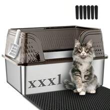Cat Litter Box Enclosures - Negro Black XXXL - View 7