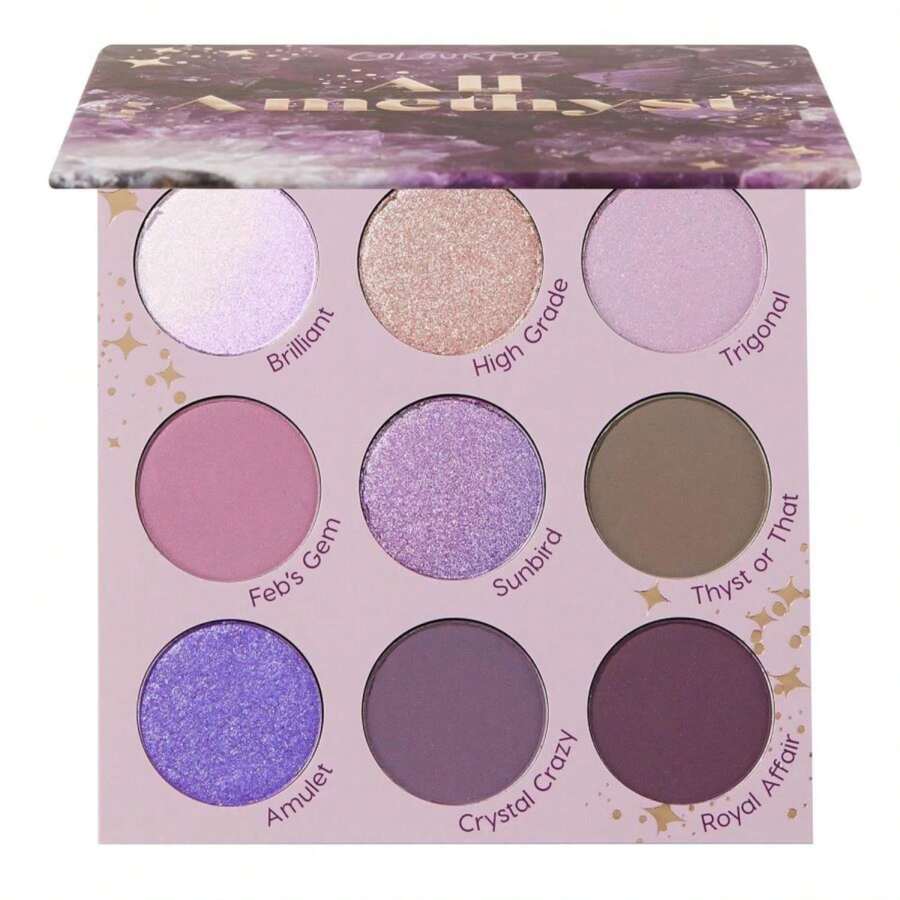 ColourPop All Amethyst Eyeshadow Palette - Metallic Opalescent With Duo Chrome Finishes - High-Pigment Eye Makeup With A Long-Wearing Formula (0.3 Oz) - Màu A - Xem 1
