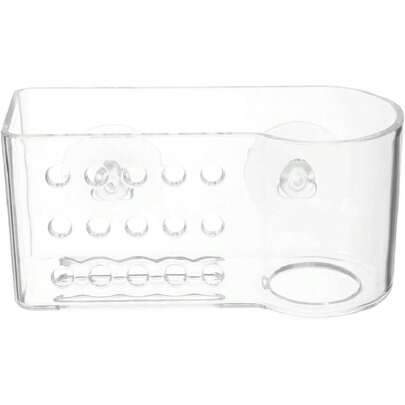 Soporte Para Esponja De Fregadero Con Ventosa Estante De Almacenamiento Transparente Organizador Compacto Para Cocina Y BañO FáCil InstalacióN,40079490
