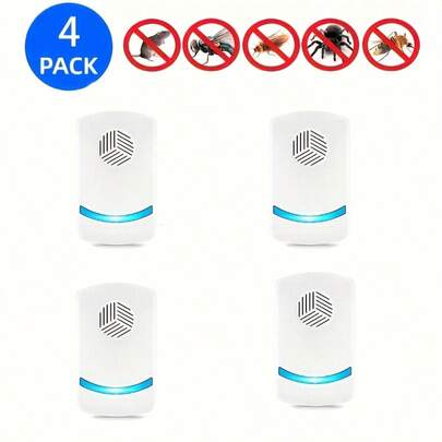 Ultrasonic Pest Repeller, Dual Mode Electronic Plug-In Pest Control, Repels Mice, Rats, Spiders, Flies, Ants, Cockroaches - Indoor Rodent Deterrent, No Batteries Required, Suitable For Home And Office Use