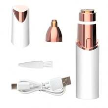 OBOVAY Women's Electric Hair Remover, 2 In 1 Electric Shaver, Bikini Styler, USB Rechargeable With Built-In LED Light For Eyebrow Facial Lip Bikini Arm Hair Removal - Random Color - View 10