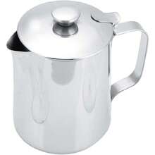 Jarra para Hacer Espuma, Taza de Café de Acero Inoxidable, Jarra para Hacer Espuma de Leche, Jarra con Tapa para Café con Leche, Arte(600 ml),40025997 - Gris - Ver 1