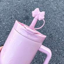 1pc 1200ml Stainless Steel Insulated Tumbler, Large Capacity With Handle, Double Drinking Mouth, Keeps Hot/Cold, Car Cup, Couple Gift - Multicolor - View 6