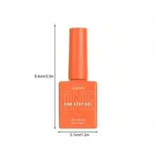 15毫升南瓜橙色一步式凝胶指甲油，三合一，无需底油和封层，充满活力的秋季色彩，适合万圣节、感恩节美甲，可卸除，UV/LED凝胶瓶身颜色与指甲油颜色一致 - 橘色 - 查看 11