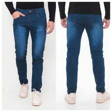 Men's Jeans With Lycra – Basic, Comfortable, And With A Perfect Fit | Premium Stretch Fabric | Ideal For Everyday Wear - 藍色的 - 查看 1