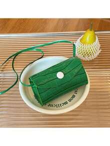 1个时尚鳄鱼纹压花翻盖迷你斜挎包，适合斋月日常使用 - A - 查看 10