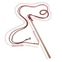 1pc Macrame Handmade Cat Teaser Wand, Knotted Ball, Chew Toy, Pet Interactive Toy - Multicolor - View 12