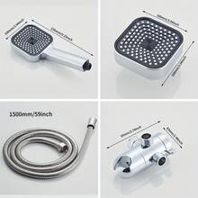 1pc High Flow Shower Head And Hose Set, 2-In-1 Handheld Shower Head Set, Shower Shower Head Set, Long Hose, 3-Way Diverter Shower Head, Shower Head, Shower Head, Shower Accessories - Multicolor - View 10