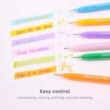 朗格252支/套细头丙烯颜料凝胶笔，234色，0.6毫米笔尖，防水丙烯马克笔，适合学生、专业艺术家，可在石头、木头、纸张、金属上进行DIY创作，返校文具礼品 - 彩色 - 查看 9