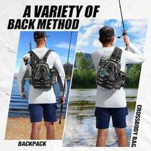 Fishing Bag - 雙肩黑色迷彩 - 查看 3