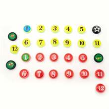 Set de 27 piezas de accesorios de pizarra táctica magnética de ABS, adecuado para la configuración de la pizarra táctica de fútbol (con bolsa de almacenamiento) - Multicolor - Ver 6