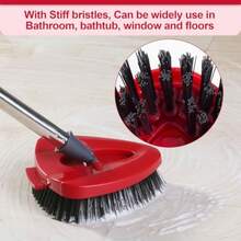 Scrub Brush Head Replacement Compatible With O Cedar EasyWring Spin Mop 1-Tank System Floor Scrubber Head Shower Scrub Brush With Hard Bristles For Cleaning And Scrubbing - màu đỏ - Xem 6
