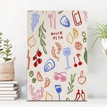 Framed Colorful Summer Food Wall Art Minimalist Cute Kitchen Fruit Posters Italian Modern Preppy Dolce Vita Prints For Kitchen Bedroom Wall Decor - Đã đóng khung - Xem 1