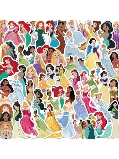 52 piezas Pegatinas de Princesas , Pegatinas de Princesas, Recuerdos de Fiesta con Tema de Reina, Pegatinas de Dibujos Animados de Reina, Fiesta de Princesas, Pegatinas Impermeables, Adecuadas para Libros, Diarios, Fundas de Teléfono, Portátiles, Tabletas, Botellas de Agua, Ideal como Regalo de Vacaciones, Cumpleaños o Pegatinas de Recompensa, Decoraciones de Regalo